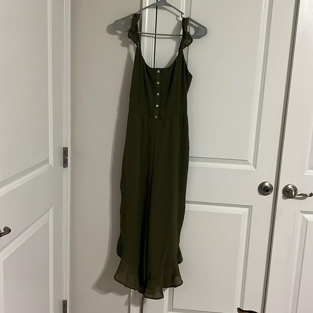 Fable chiffon jumpsuit in olive size L